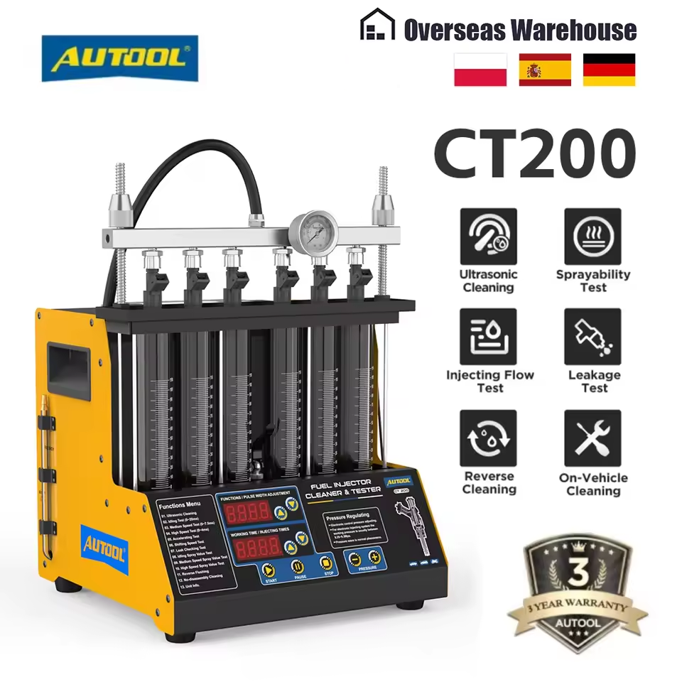 Fuel Injector Tester - AUTOOL CT200 Injector Ultrasonic Cleaner &
