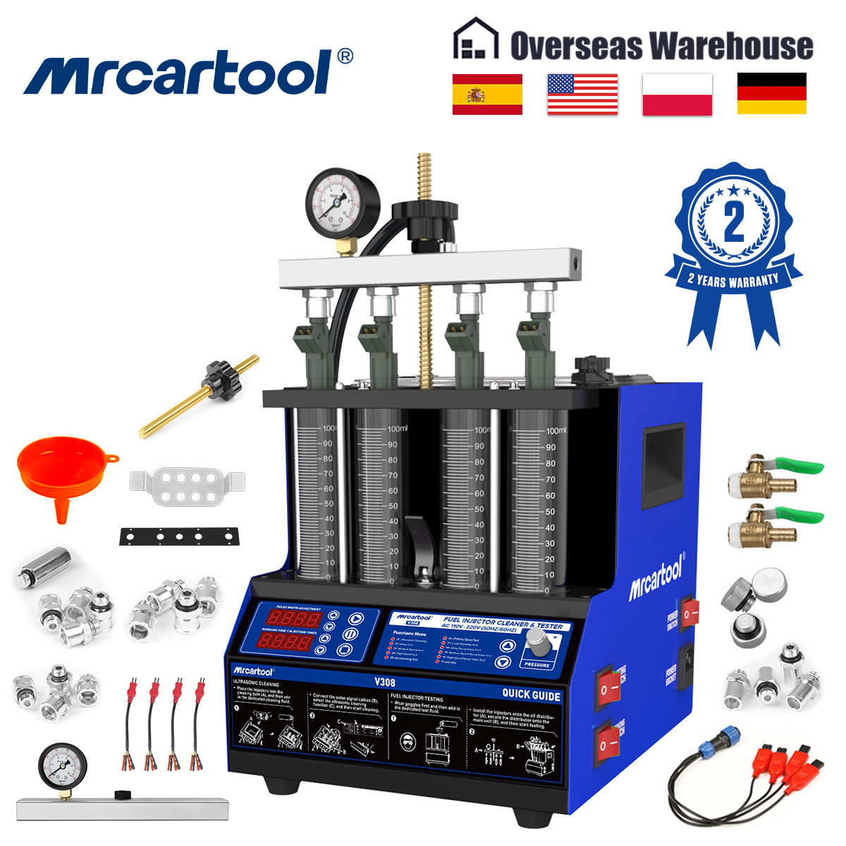 Fuel Injector Tester - MR CARTOOL V308 Car Fuel Injector