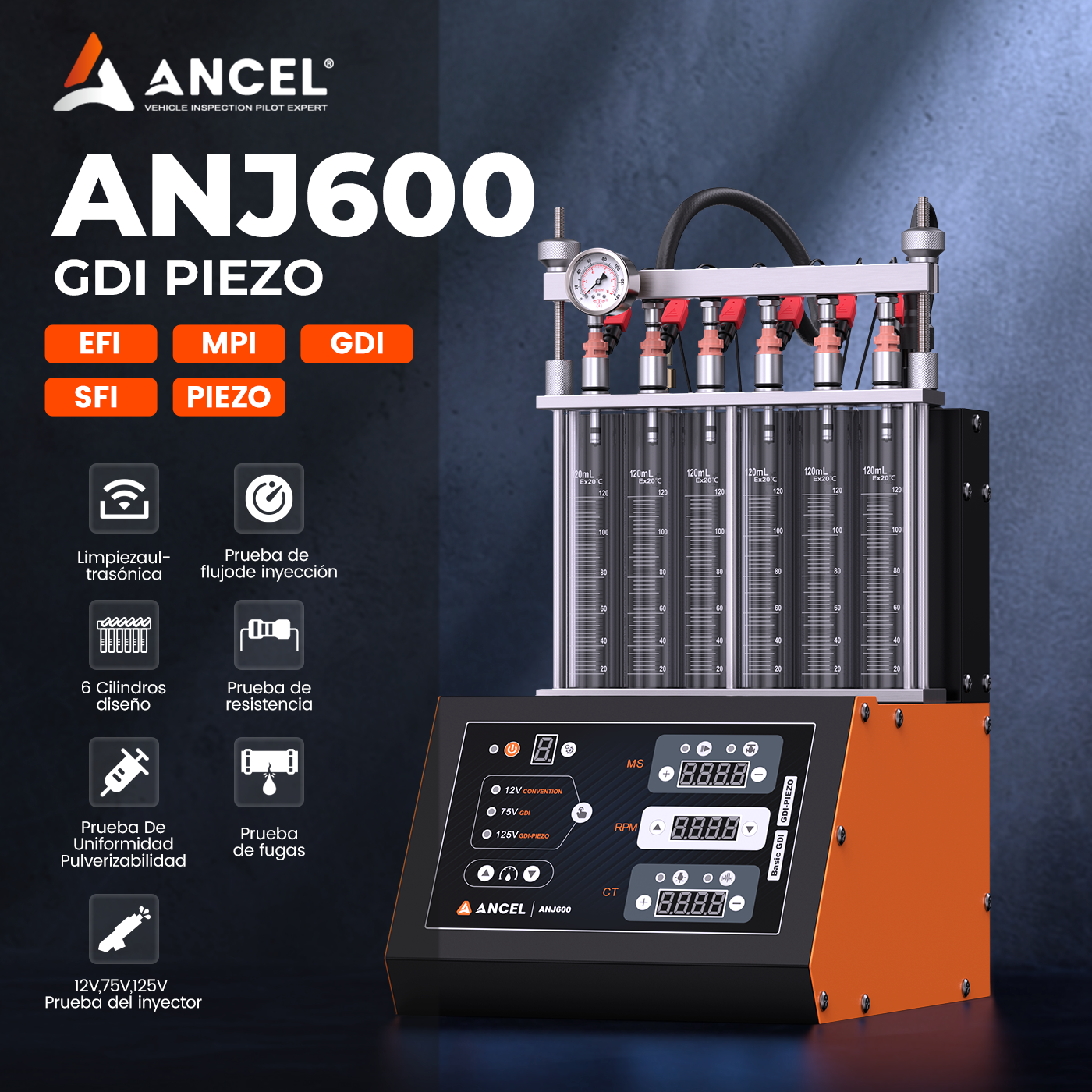 Ancel ANJ600 GDI Piezo Ali Ser - Fuel Injector Tester incelemesi ve fiyatı