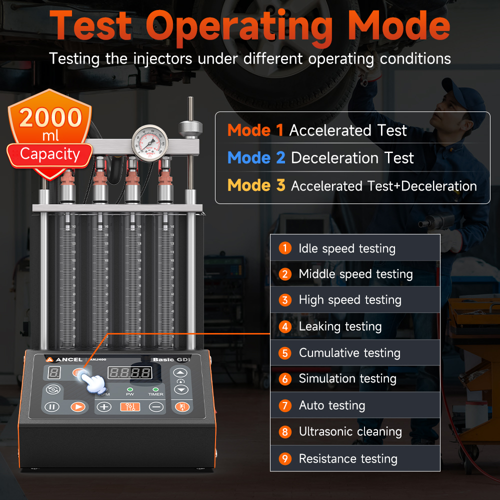 ANCEL ANJ400 GDI Piezo Fuel In - Fuel Injector Tester incelemesi ve fiyatı