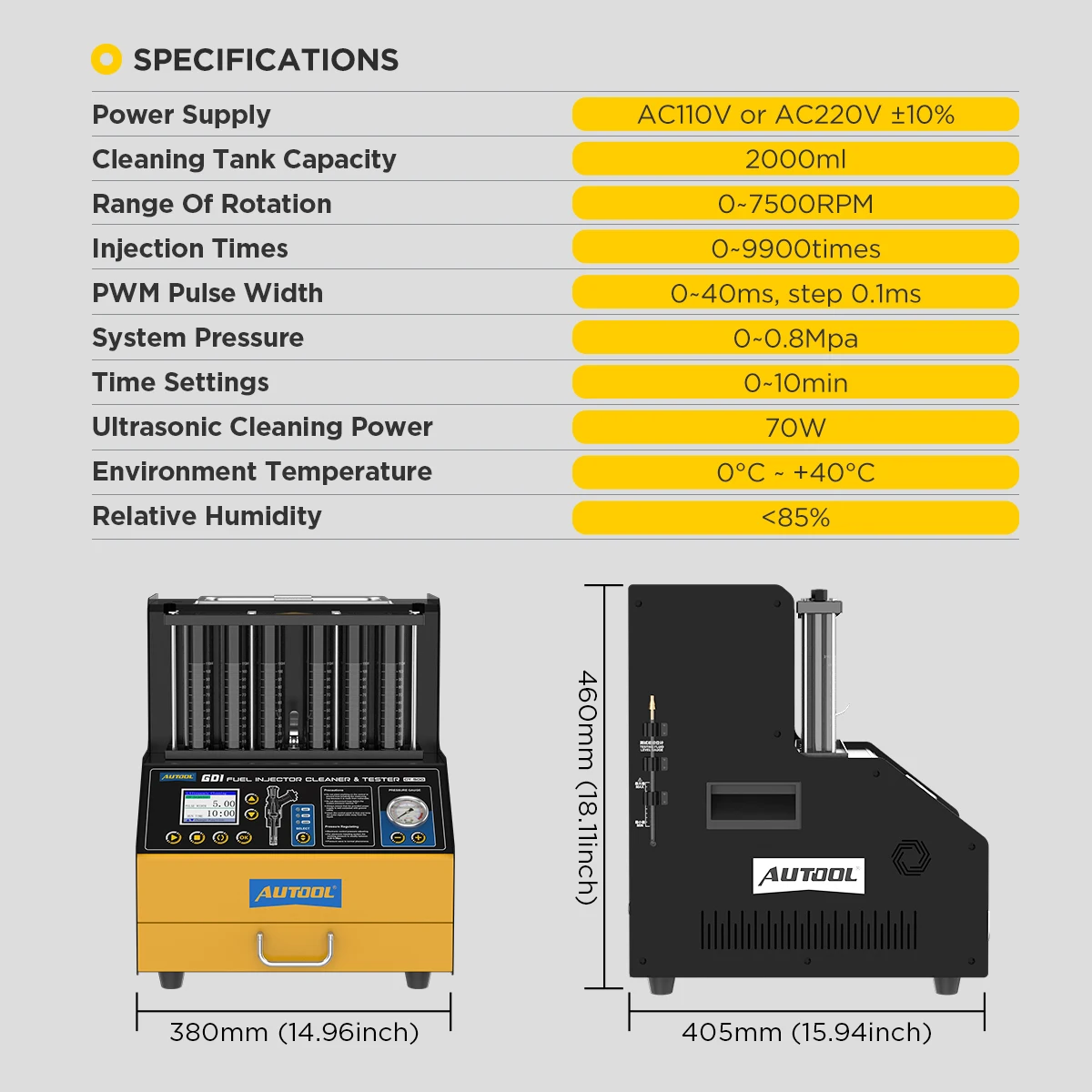AUTOOL CT500 GDI EFI FEI Fuel  - Fuel Injector Tester incelemesi ve fiyatı