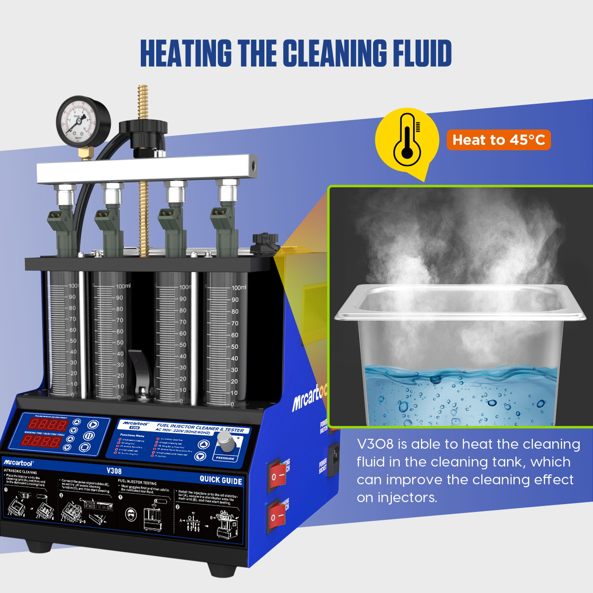 MR CARTOOL V308 Car Fuel Injec - Fuel Injector Tester incelemesi ve fiyatı