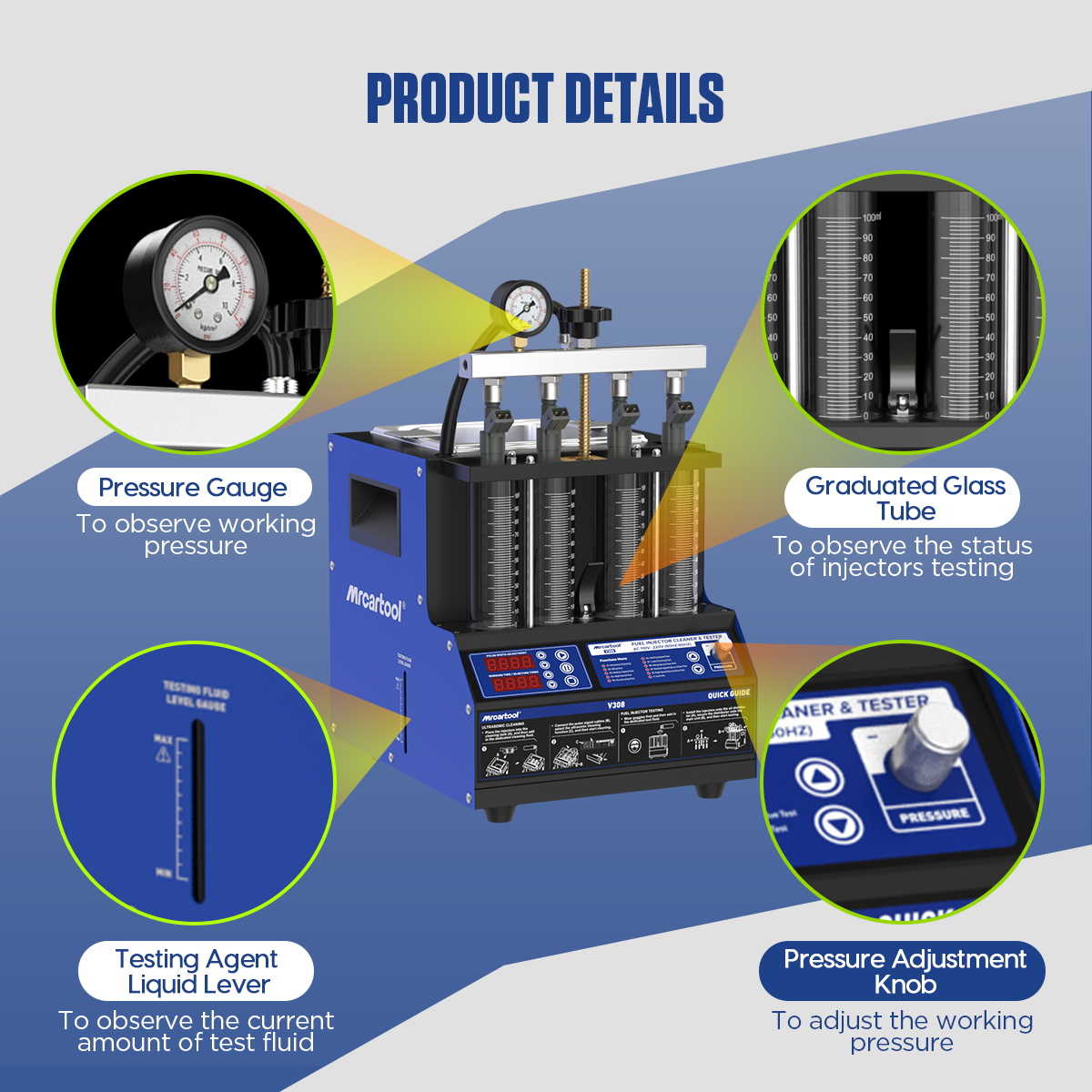 MR CARTOOL V308 Car Fuel Injec - Fuel Injector Tester incelemesi ve fiyatı