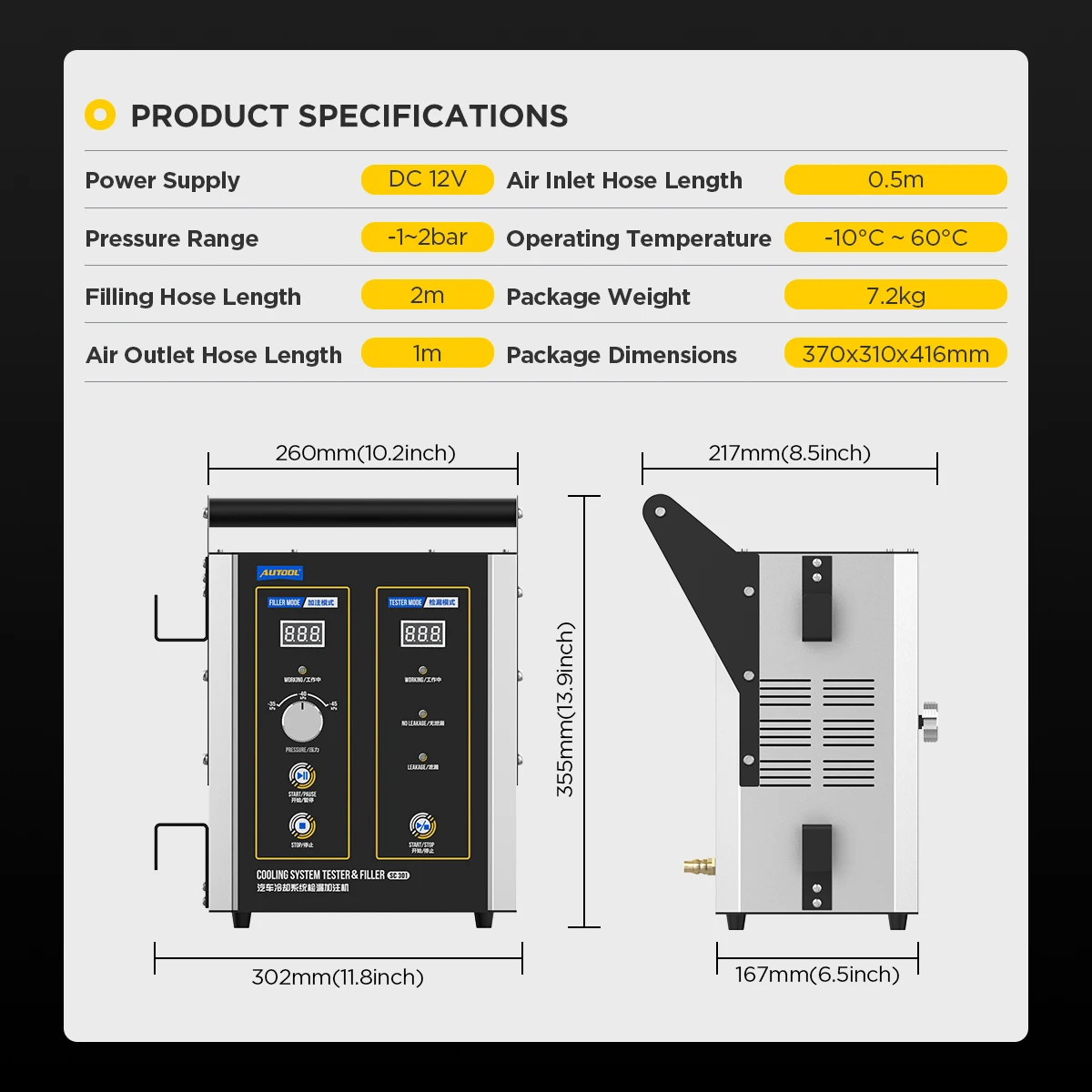 AUTOOL SC301 Vehicle Tools Kit - Radiator Pressure Tester incelemesi ve fiyatı